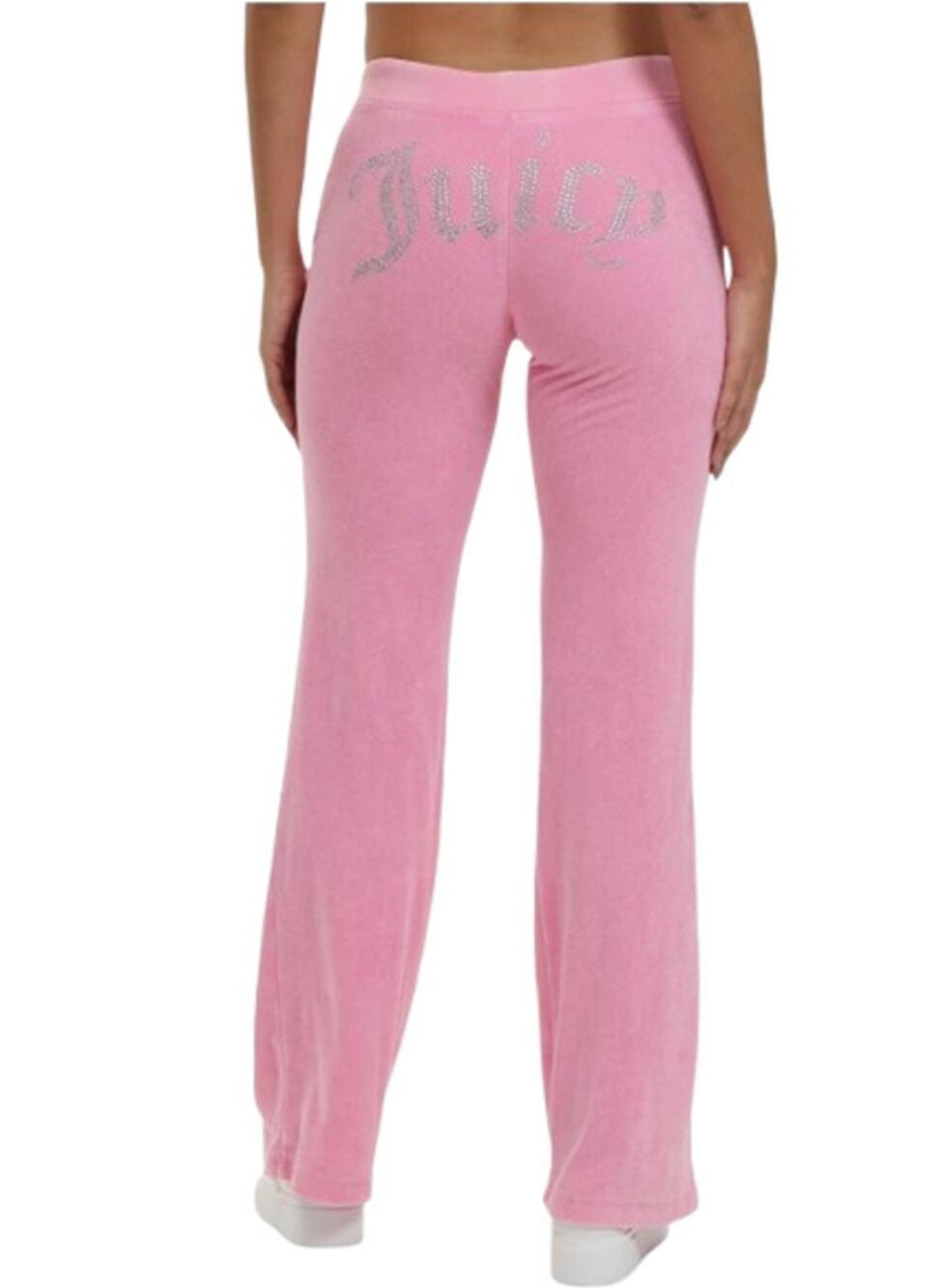 Juicy Couture Garment Dyed Heritage Wide Leg Track Pants Small Hot Pink NWT